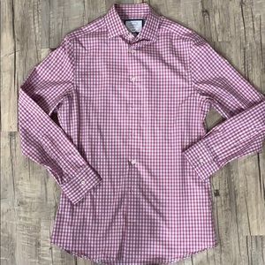 Slim fit cutaway collar non-iron soft twill check